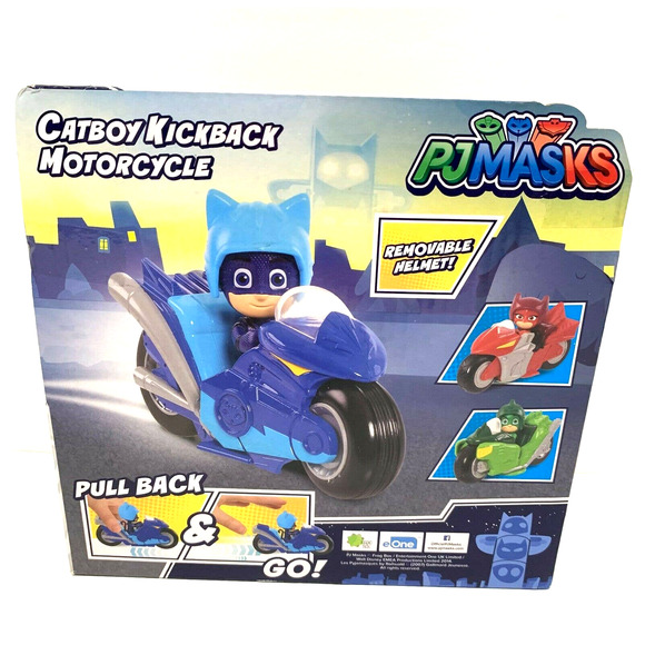 PJMASKS Catboy Kickback Motorcycle 3 Pieces Catboy Figure 3 1/2 inches Ag 3+ NEW - Picture 3 of 8